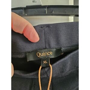 NWT Quince Ultra-Stretch 24/7 Smart Trousers Navy Blue Straight Leg Pants Wms XL